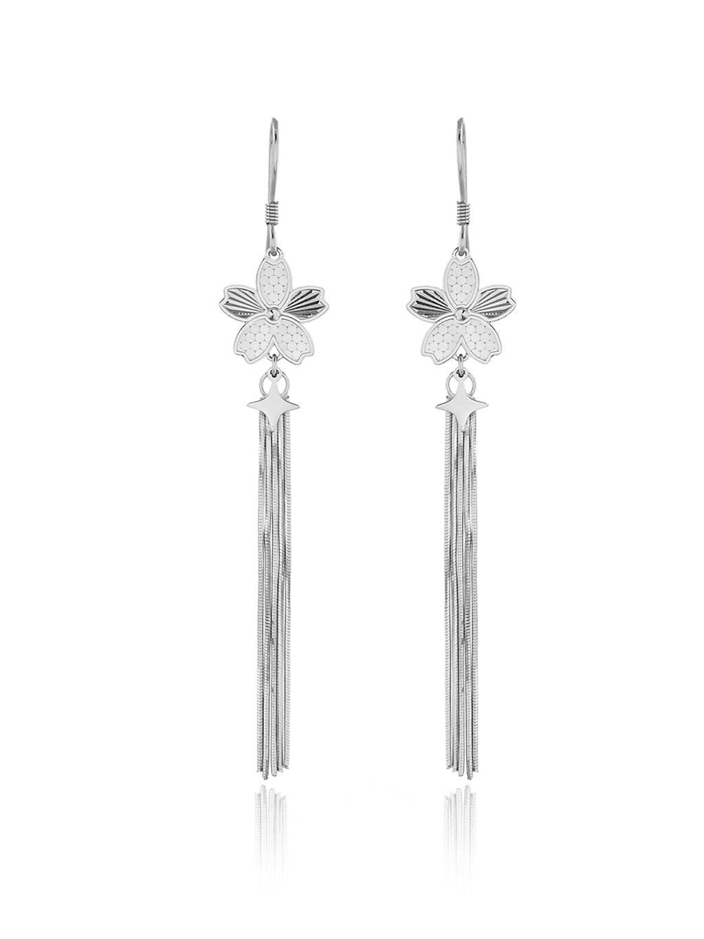 Elysian Bloom Tassel Earrings
