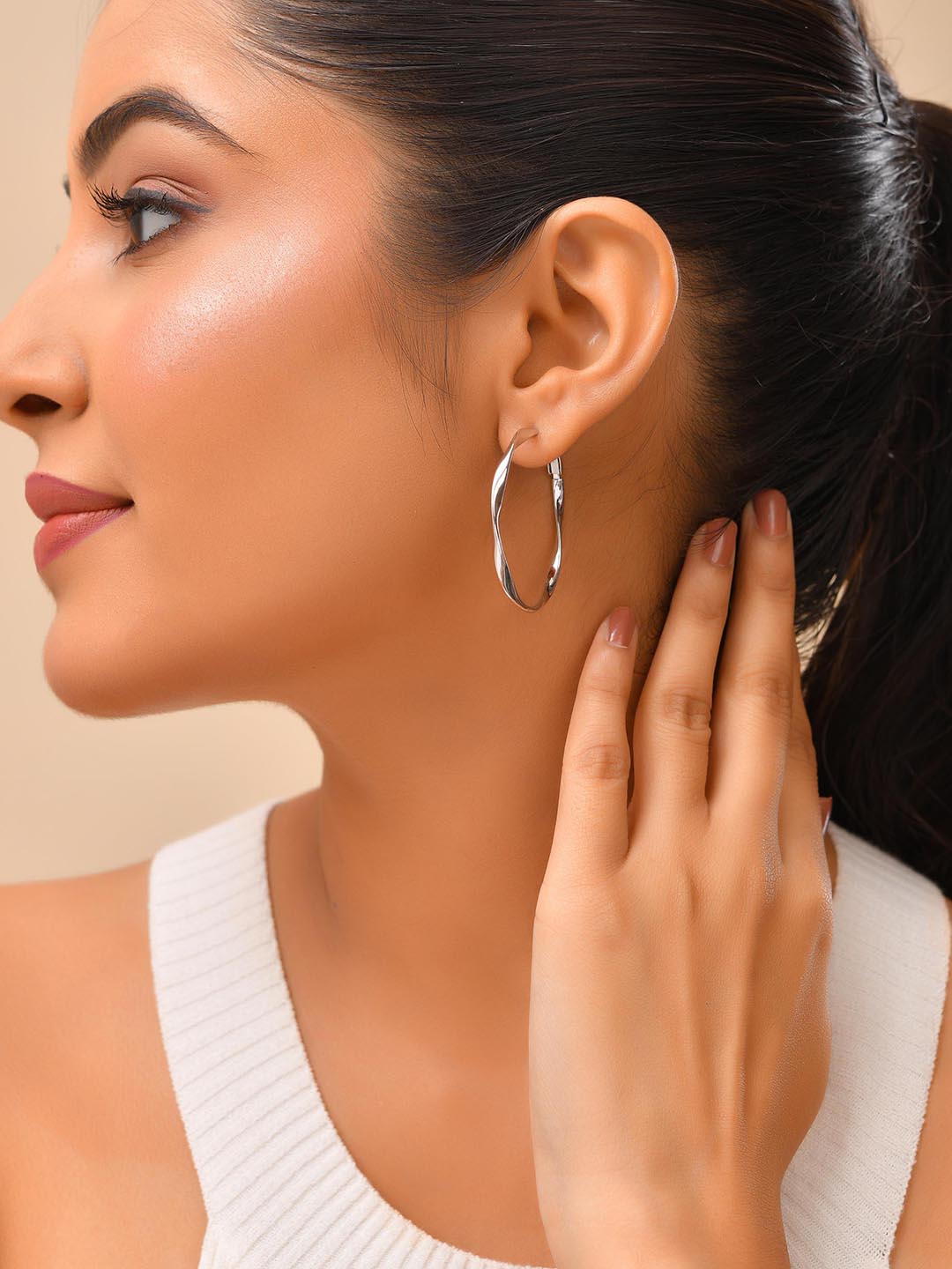 Twilight Twist Hoop Earrings