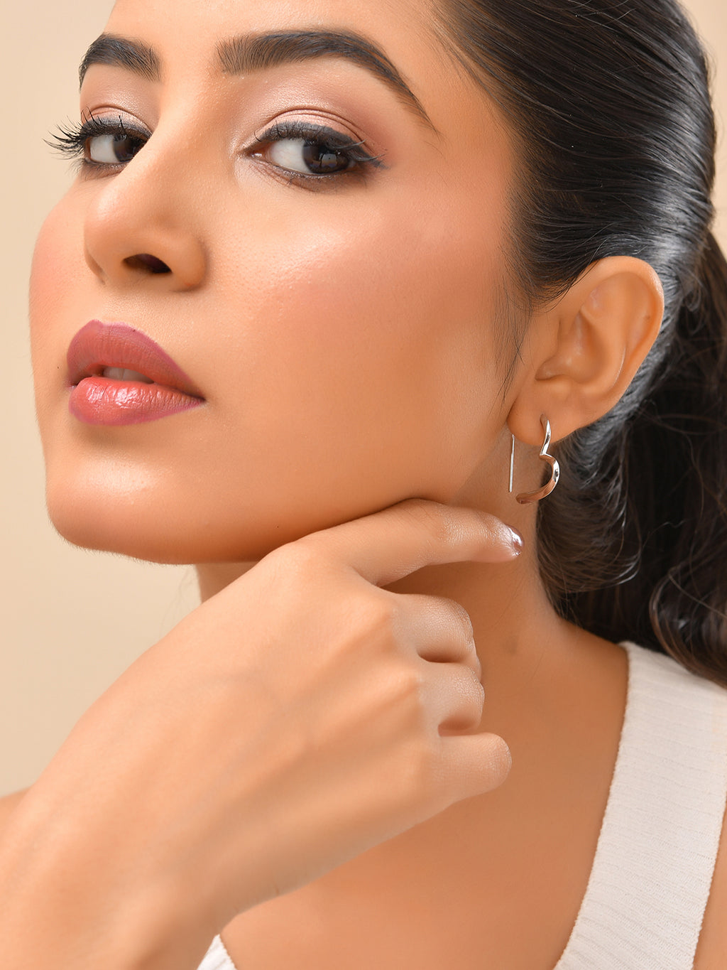 Amora Heart Hoop Earrings