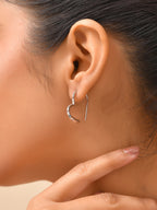 Amora Heart Hoop Earrings
