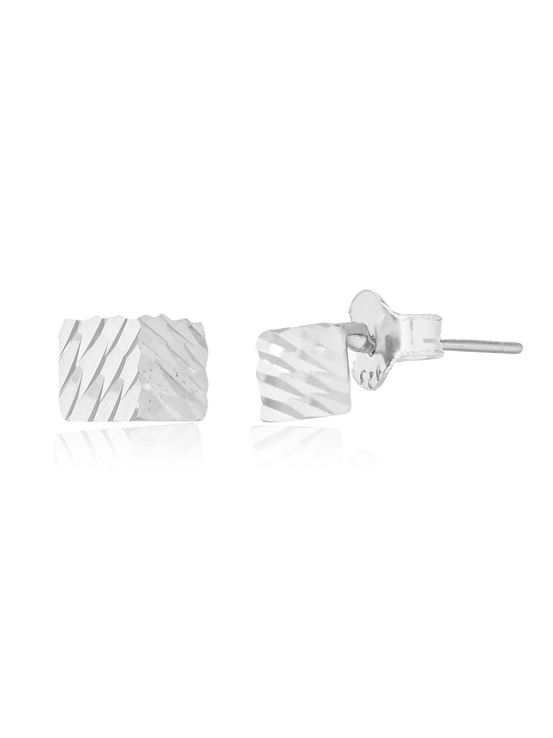 Textured Cube Earrings