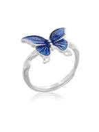 Azure: Enamel Butterfly Ring