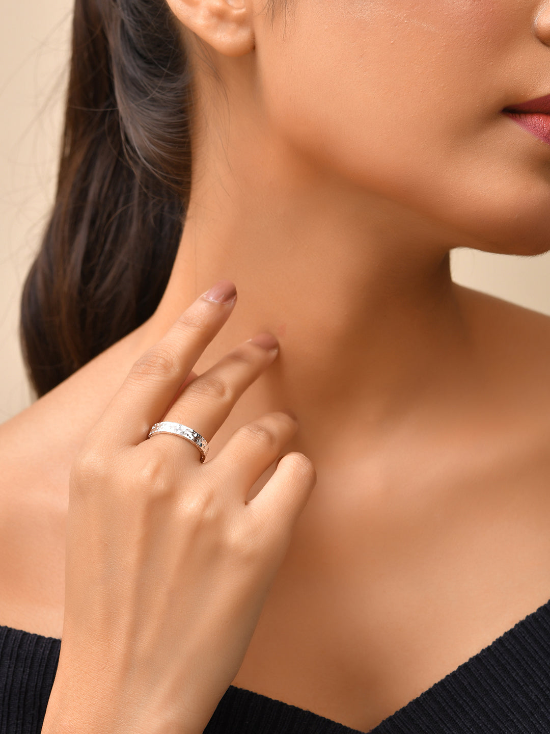 Auriel Hammered Ring