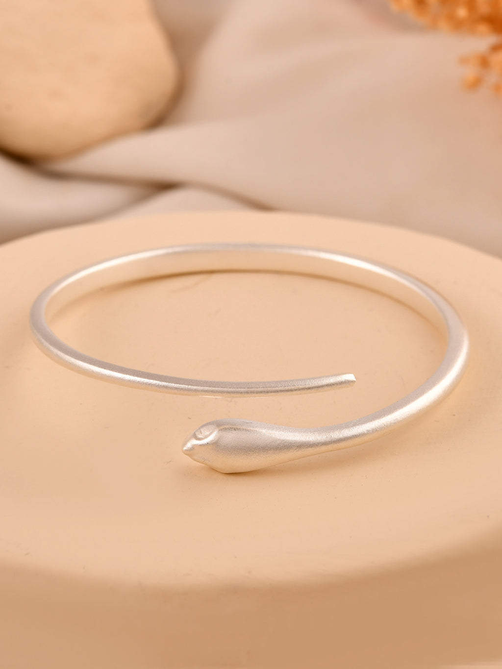 Serpentine Silver Bracelet