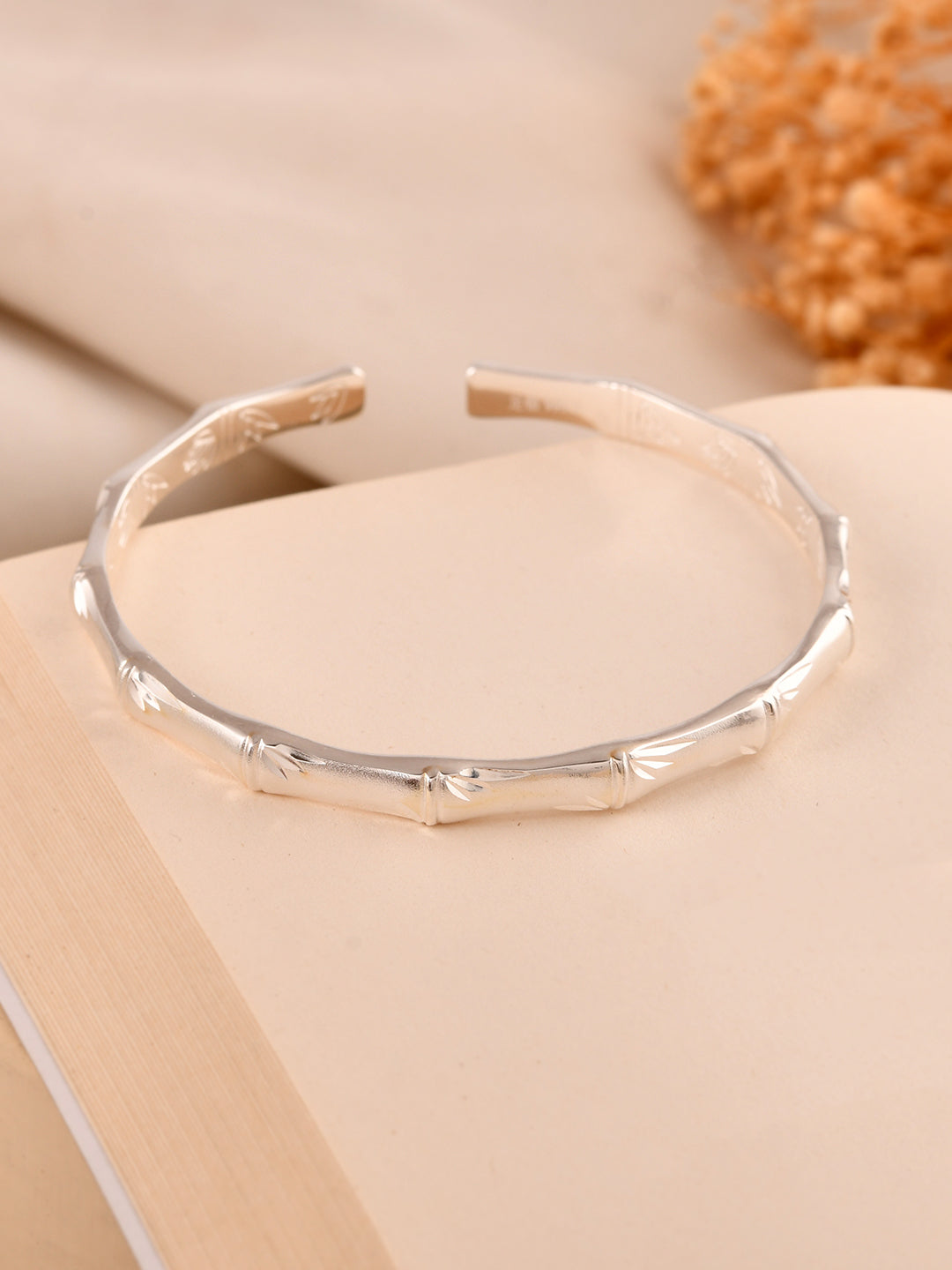Bamboo Silver Cuff