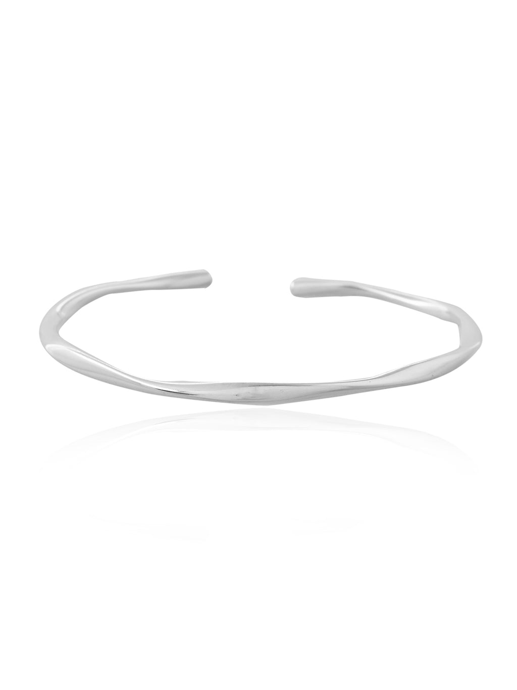 Silver Flow Twist Cuff