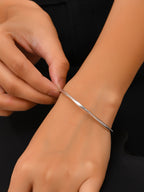 Silver Flow Twist Cuff