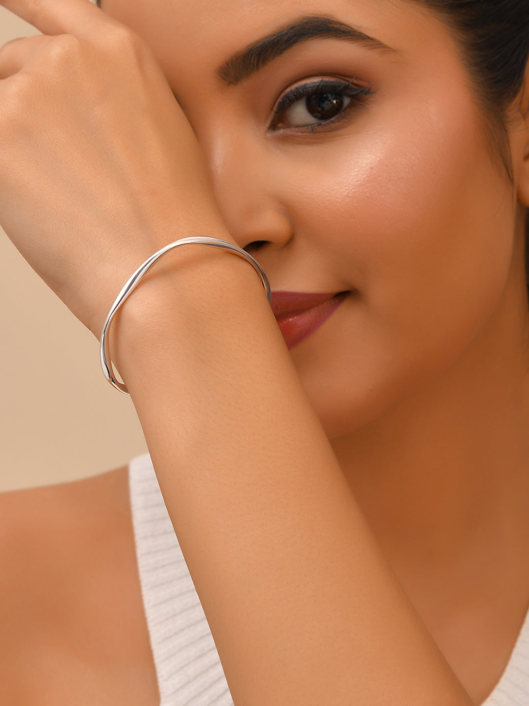 Silver Flow Twist Cuff