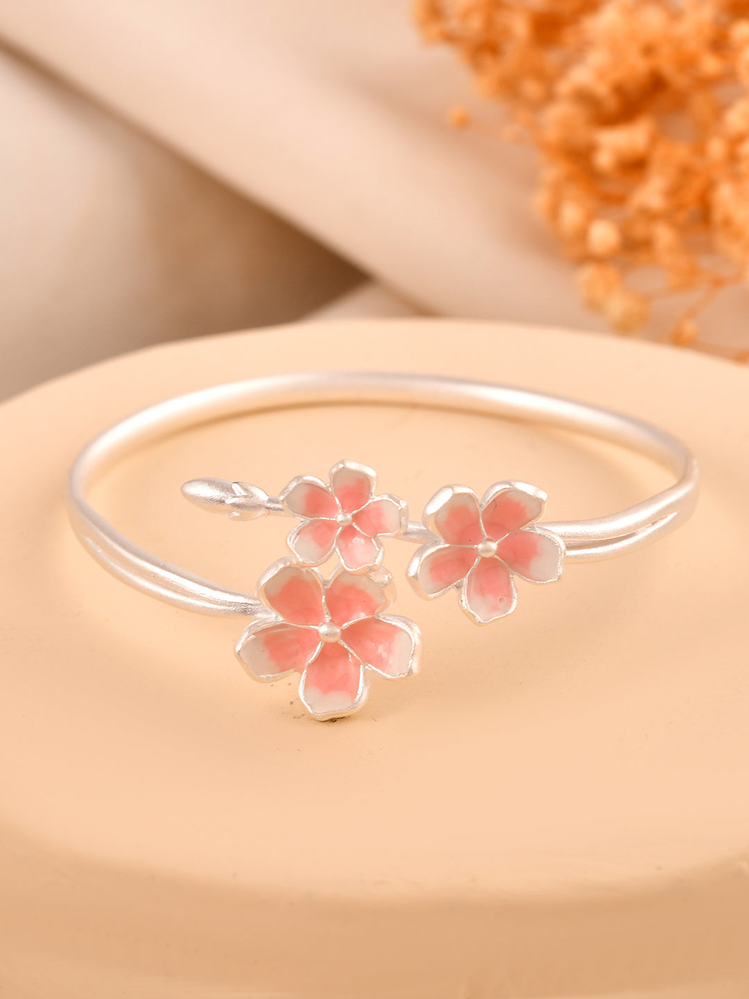 Sakura Silver Bangle
