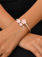 Sakura Silver Bangle