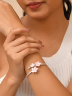 Sakura Silver Bangle