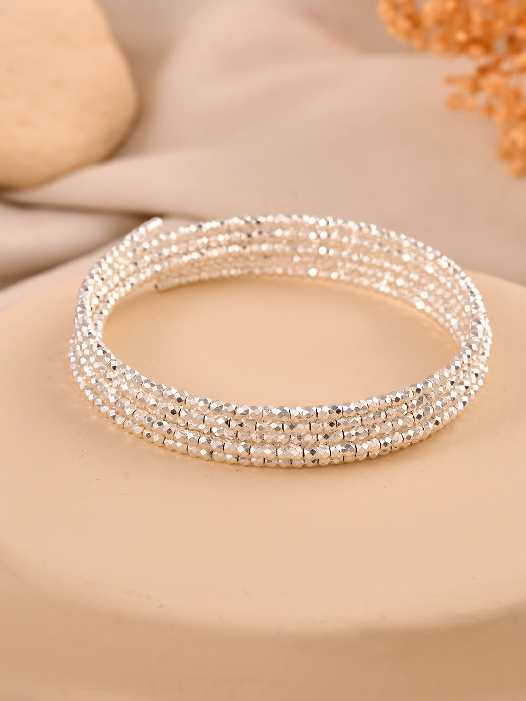 Luna Coil Silver Bracelet