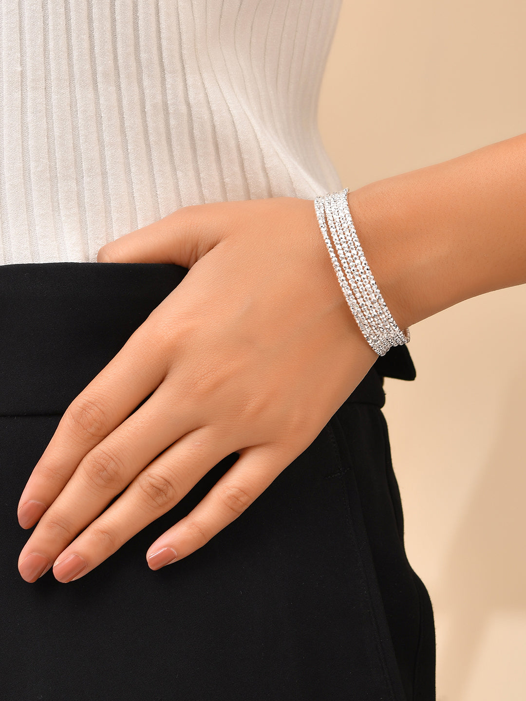 Luna Coil Silver Bracelet