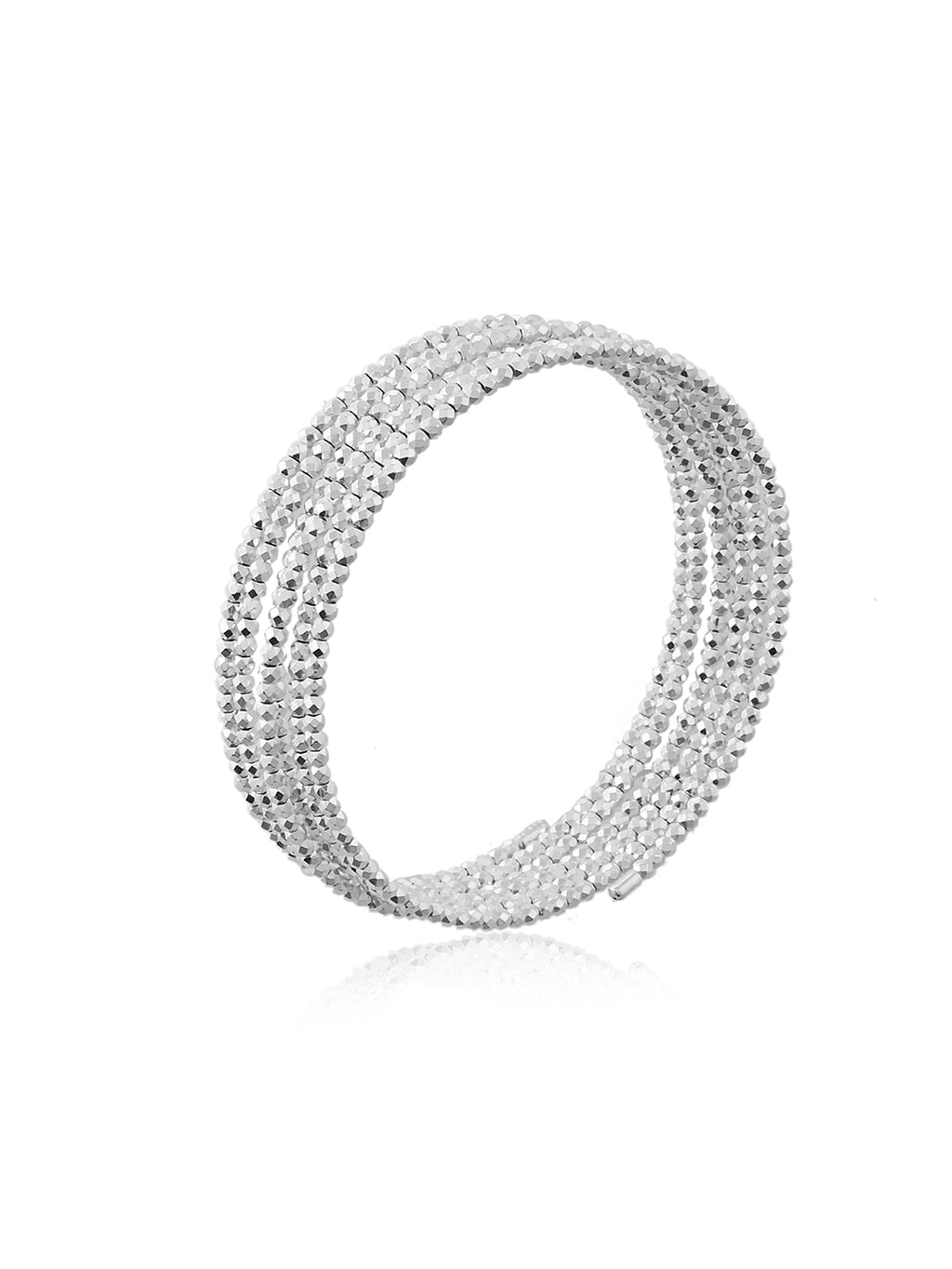 Luna Coil Silver Bracelet