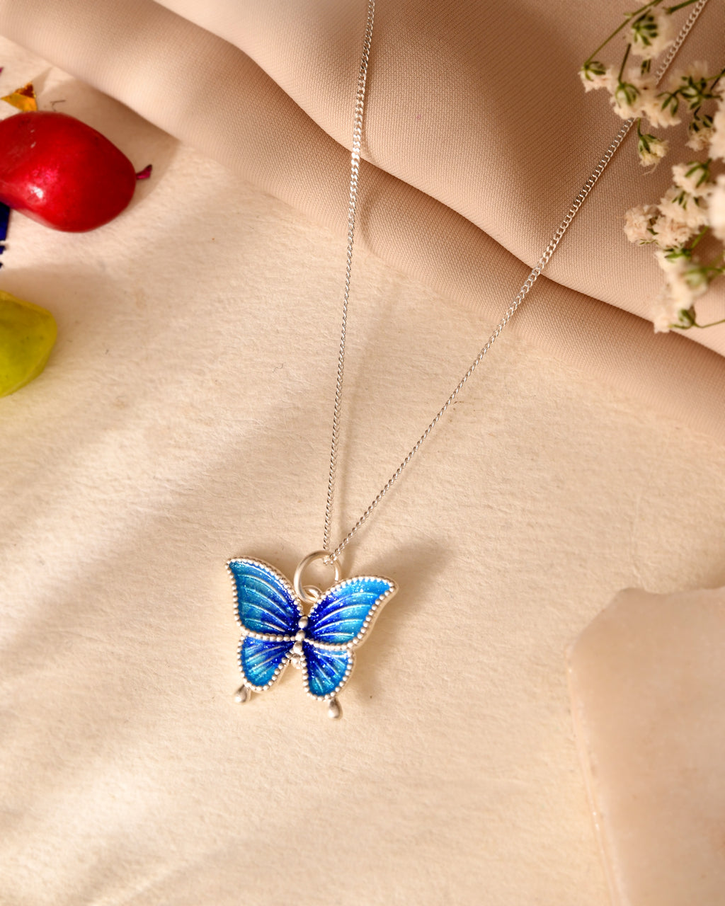Azure Butterfly Necklace