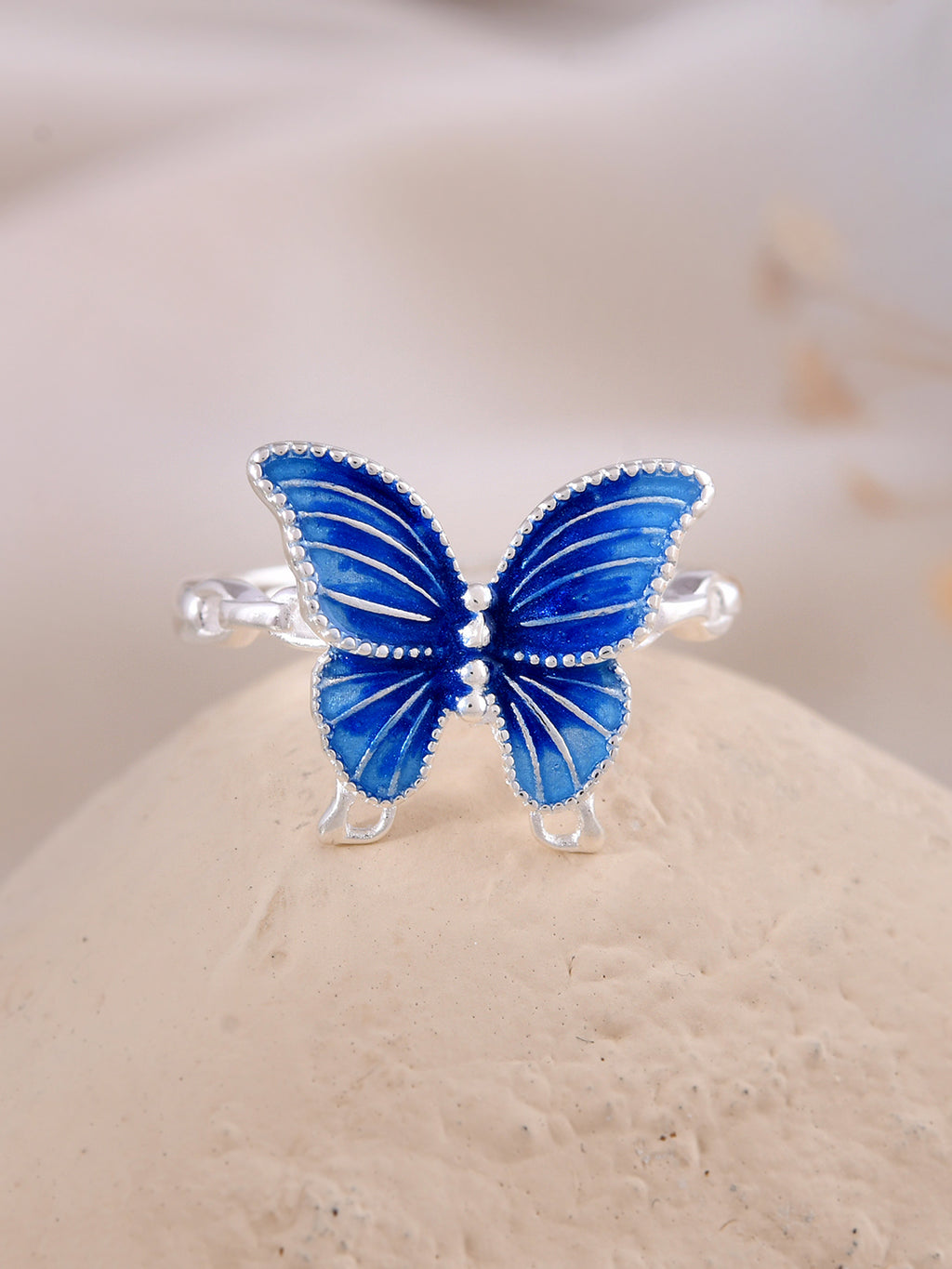 Azure: Enamel Butterfly Ring