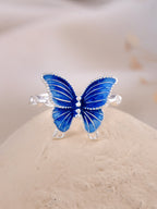 Azure: Enamel Butterfly Ring