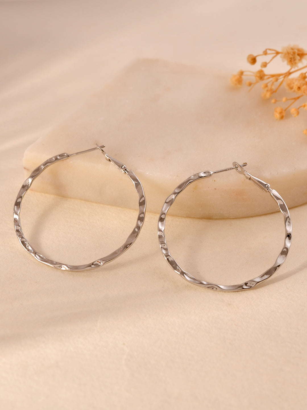 Aurora Textured Hoop Earrings