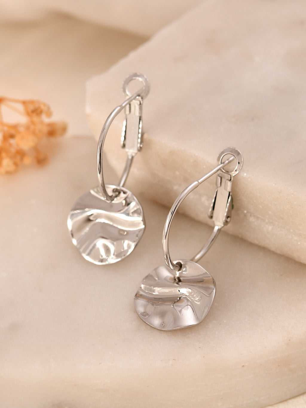 Luna Disc Drop Earrings