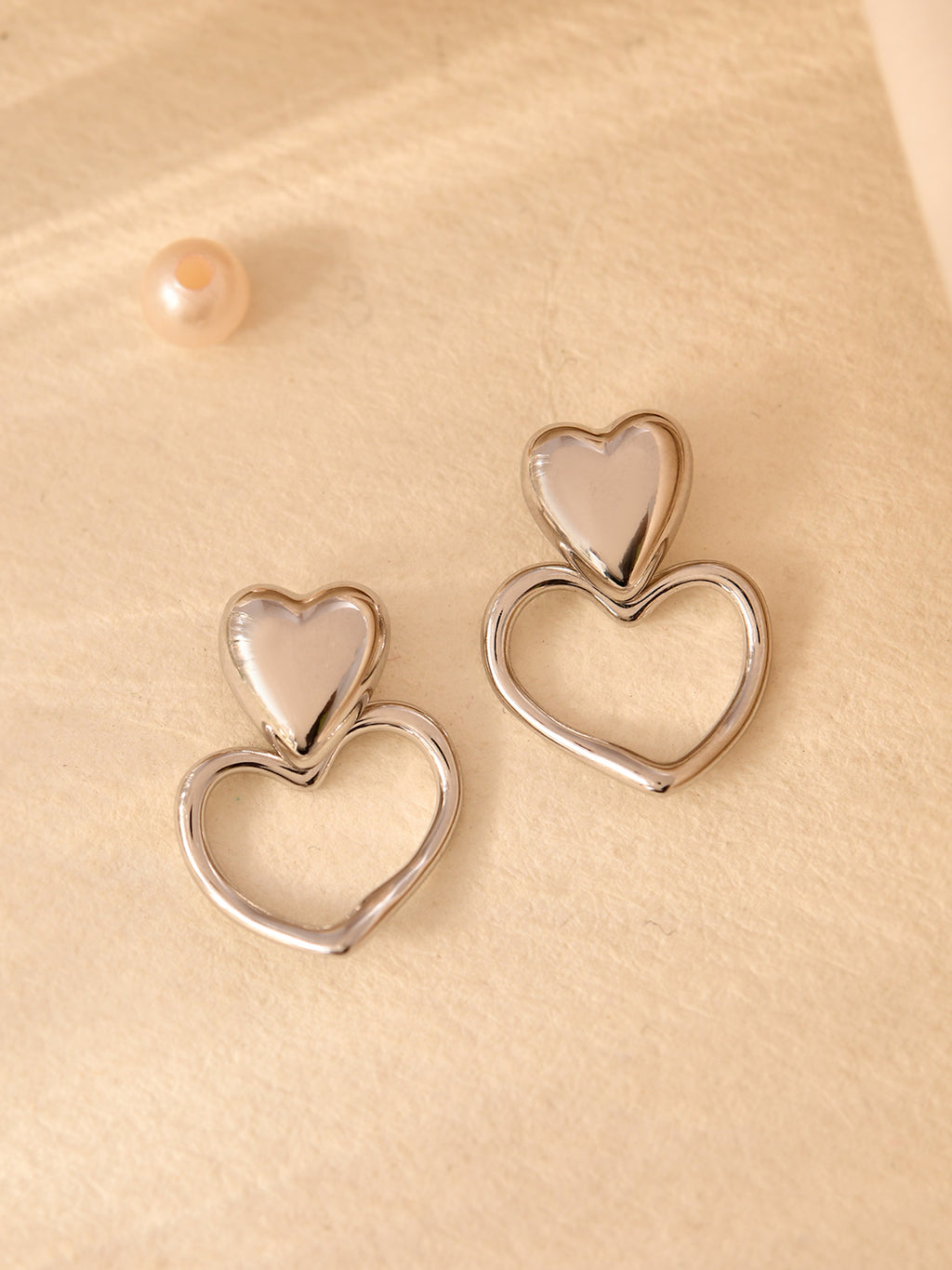 Amara Double Heart Earrings