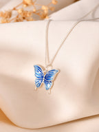 Celestia Blue Butterfly Necklace