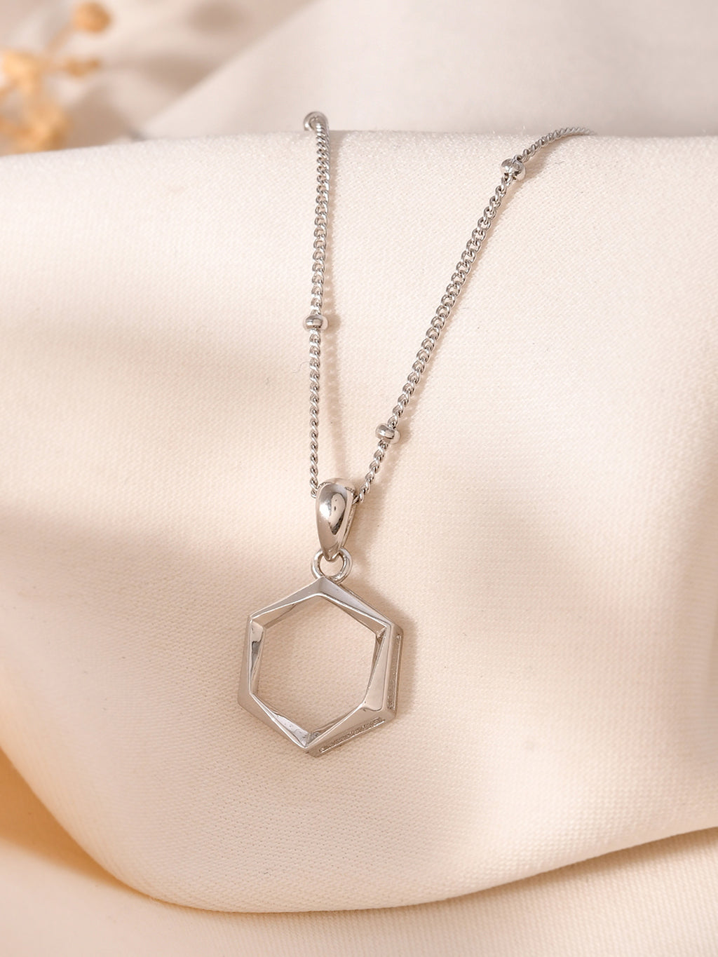 Geometric Hexagon Necklace
